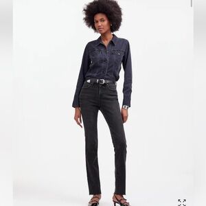 Madewell - Black Denim Jeans Frayed Hems